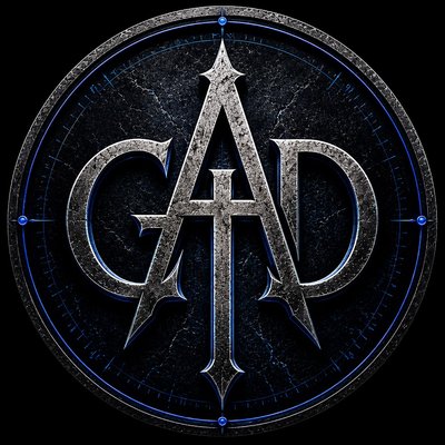 Genesis After Dark seal — the letters G, A and D joined by a cross